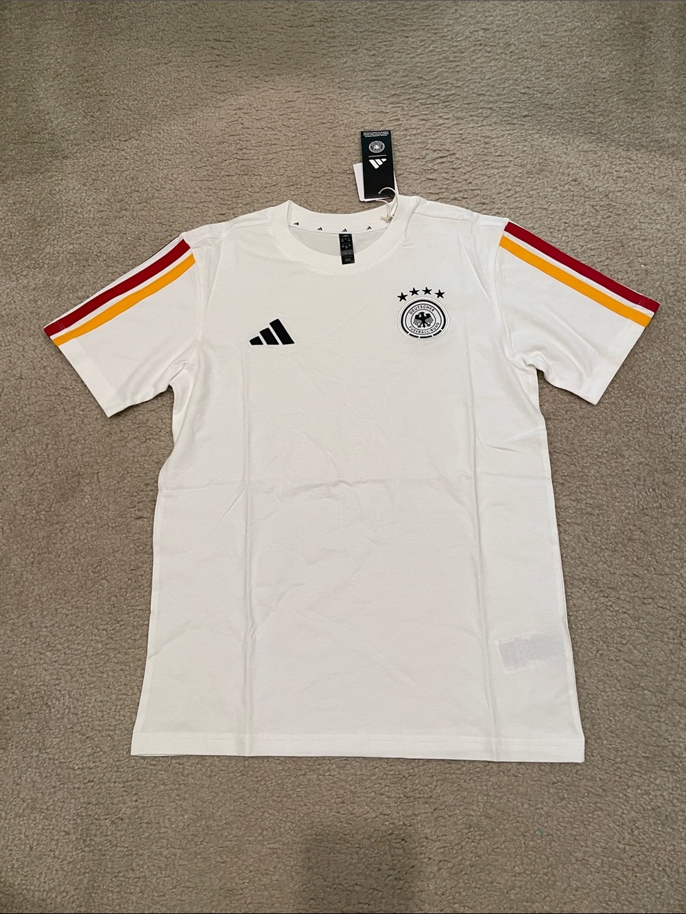 Adidas Germany Youth DNA T-Shirt 2026 White size L NWT